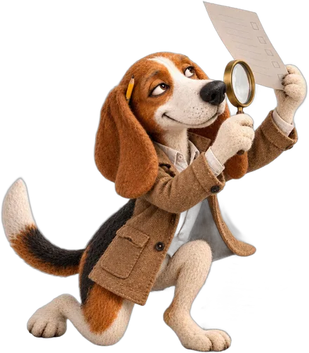 BeagleCheck mascot checking each activity